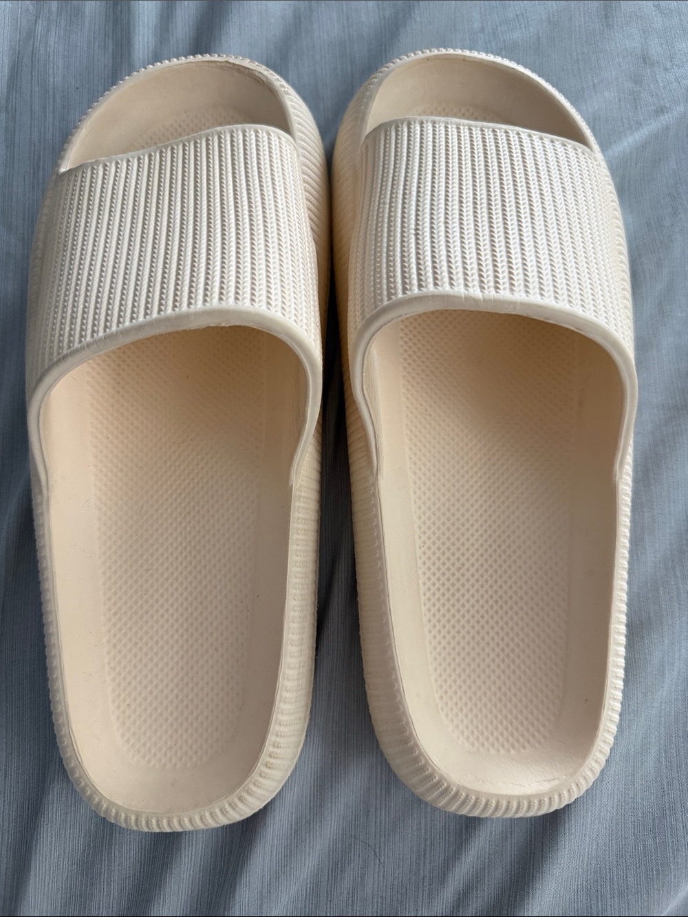 Minimalist Cream Slide Sandals